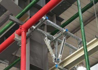 隆回该抗震支架的整体式支吊架结构协调性好